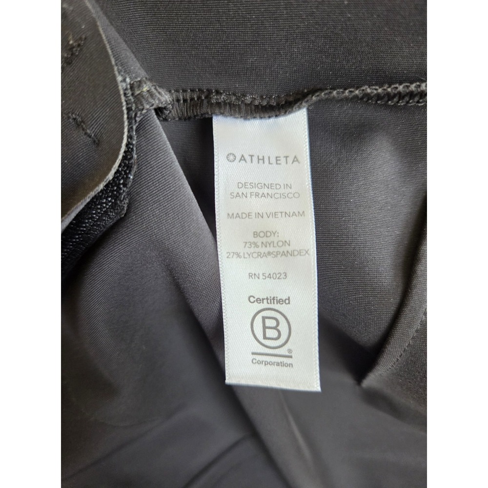 Athleta Interstellar Tight Black‎ Leggings Yoga Pants Women's Size 8 Side Zipper - Picture 7 of 8